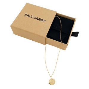 Surfmoji Necklace in 18k gold vermeil with jewelry gift box