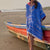 The Dreamland Reversible Poncho - Electric Blue/Red