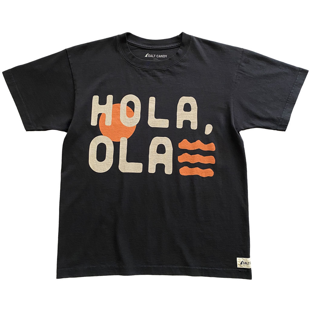 Hola Ola Boxy Tee - Vintage Black