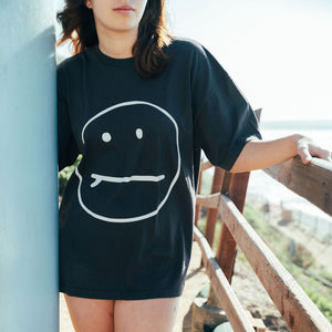 Surfmoji Boxy Tee - Vintage Black