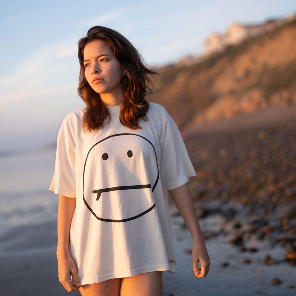 Surfmoji Boxy Tee - Vintage White