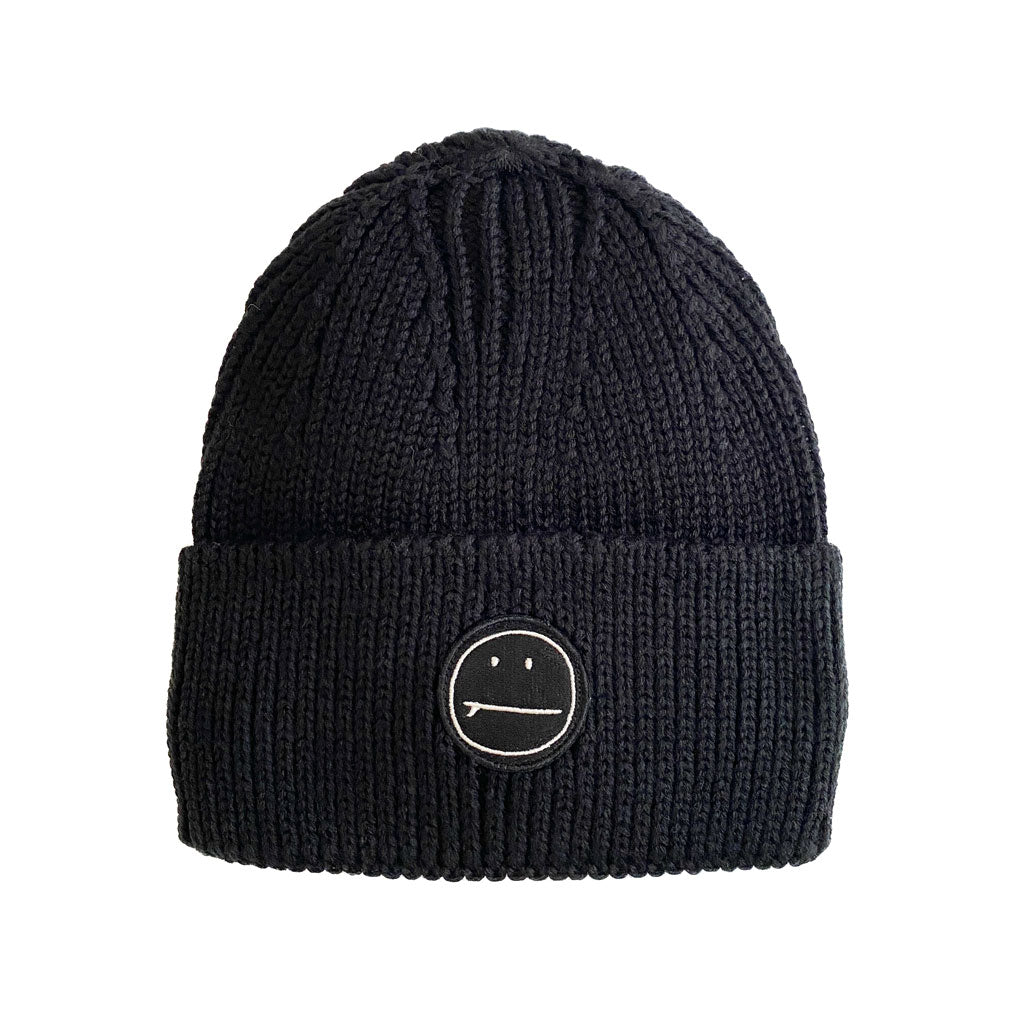 Surfmoji Wool Beanie - Black