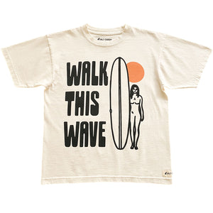 Walk This Wave Boxy Tee - Vintage White